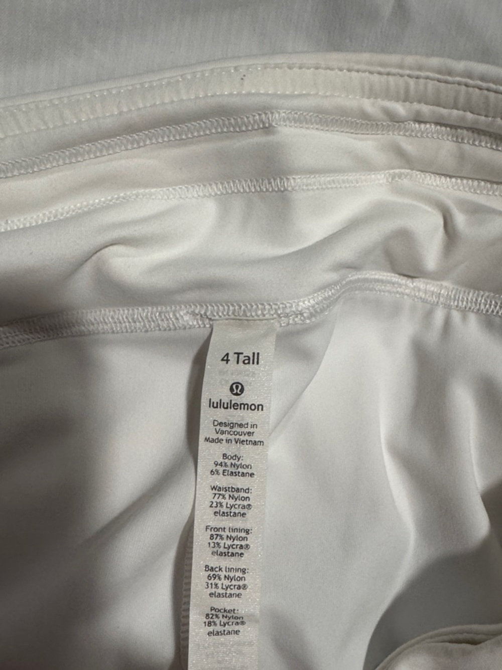 lululemon White Performance Skort - Picture 3 of 3
